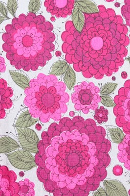 Lot 395 - A pair of Lord Anthony red denim 'flower power'...