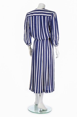 Lot 21 - Princess Diana's Elizabeth Emanuel navy and...