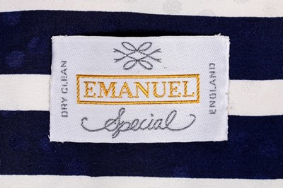 Lot 21 - Princess Diana's Elizabeth Emanuel navy and...