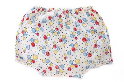 Lot 15 - A balloon printed cotton dress, worn by...