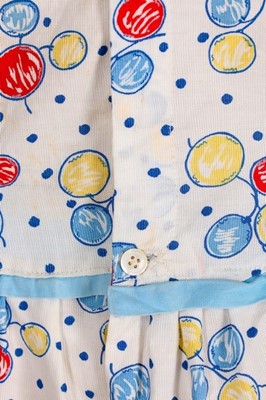 Lot 15 - A balloon printed cotton dress, worn by...