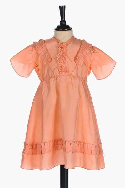 Lot 13 - Princess Elizabeth's pink rayon party dress,...