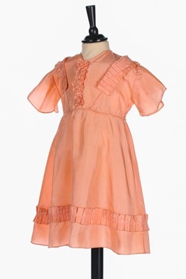 Lot 13 - Princess Elizabeth's pink rayon party dress,...
