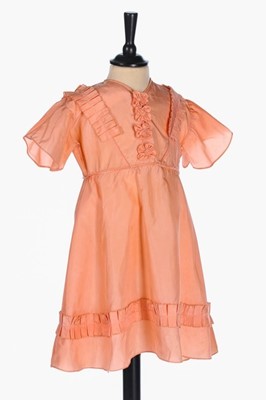 Lot 13 - Princess Elizabeth's pink rayon party dress,...