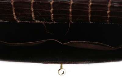 Lot 7 - An Hermès brown crocodile Kelly bag, 1962,...
