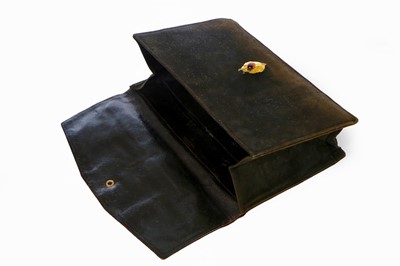 Lot 5 - A Cartier suede 'ladybird' clutch bag with 18k...