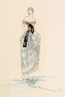 Lot 40 - Four Lucile studio fashion sketches, 1915-17,...