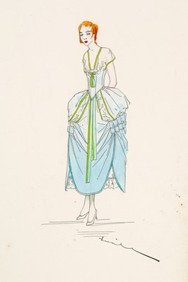 Lot 40 - Four Lucile studio fashion sketches, 1915-17,...