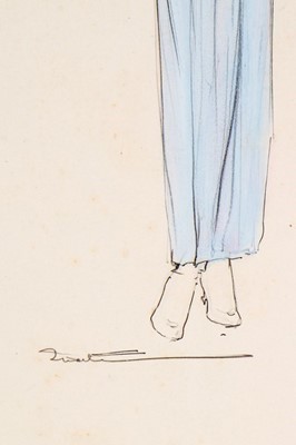 Lot 41 - Three Lucile studio fashion sketches, circa...