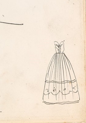 Lot 41 - Three Lucile studio fashion sketches, circa...