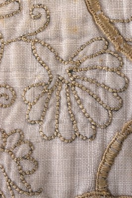 Lot 26 - An embroidered cradle cover, English, circa...