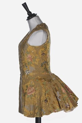 Lot 33 - A woman's gold brocade hunt waistcoat,...