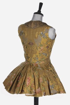 Lot 33 - A woman's gold brocade hunt waistcoat,...
