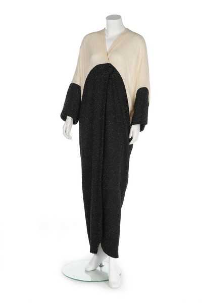 Lot 62 - A fine beaded opera coat, 1920s, with large...