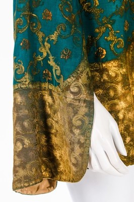Lot 64 - A stencilled green velvet jacket, probably...
