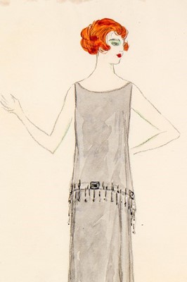 Lot 43 - Three Lucile studio sketches, early 1920s,...