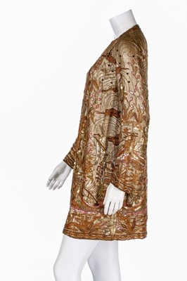 Lot 65 - A gold lamé orientalist jacket, late 1920s,...