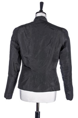 Lot 68 - A Schiaparelli couture black faille evening...