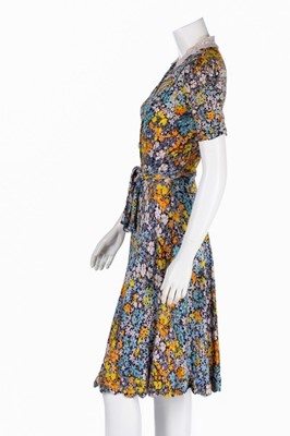 Lot 71 - A Callot Soeurs floral printed crêpe summer...