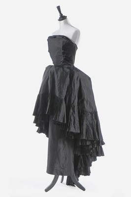 Lot 74 - A Lucile Manguin black taffeta evening gown,...