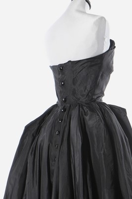 Lot 74 - A Lucile Manguin black taffeta evening gown,...