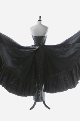 Lot 74 - A Lucile Manguin black taffeta evening gown,...