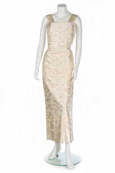 Lot 75 - A Maggy Rouff couture sequined satin evening...