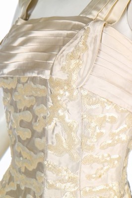 Lot 75 - A Maggy Rouff couture sequined satin evening...