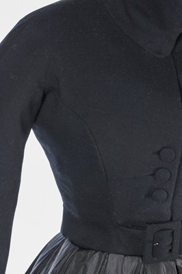 Lot 83 - A rare Christian Dior couture black cashmere...