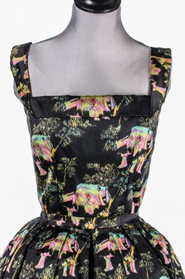 Lot 84 - A Christian Dior couture 'Japanese' chiné...