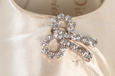 Lot 86 - Roger Vivier for Christian Dior ivory satin...