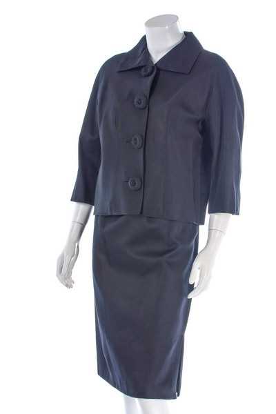 Lot 96 - A Balenciaga couture black gros de Naples silk...