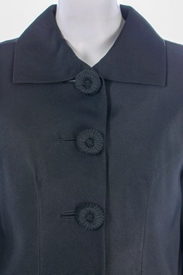 Lot 96 - A Balenciaga couture black gros de Naples silk...