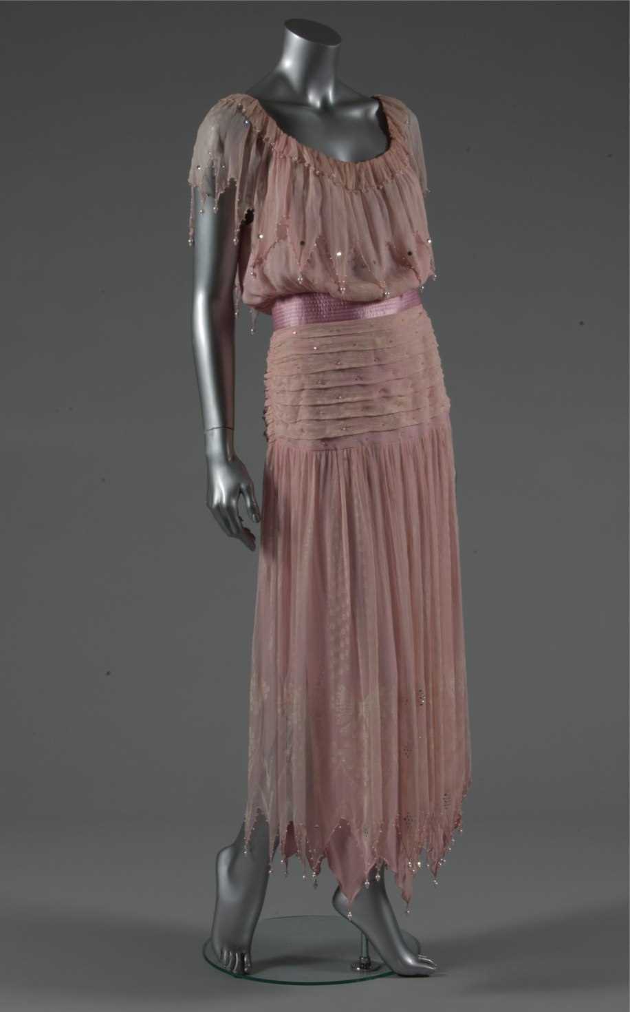 Lot 291 - Princess Diana's Zandra Rhodes pink chiffon Lot 291 - Princess Diana's Zandra Rhodes pink chiffon
