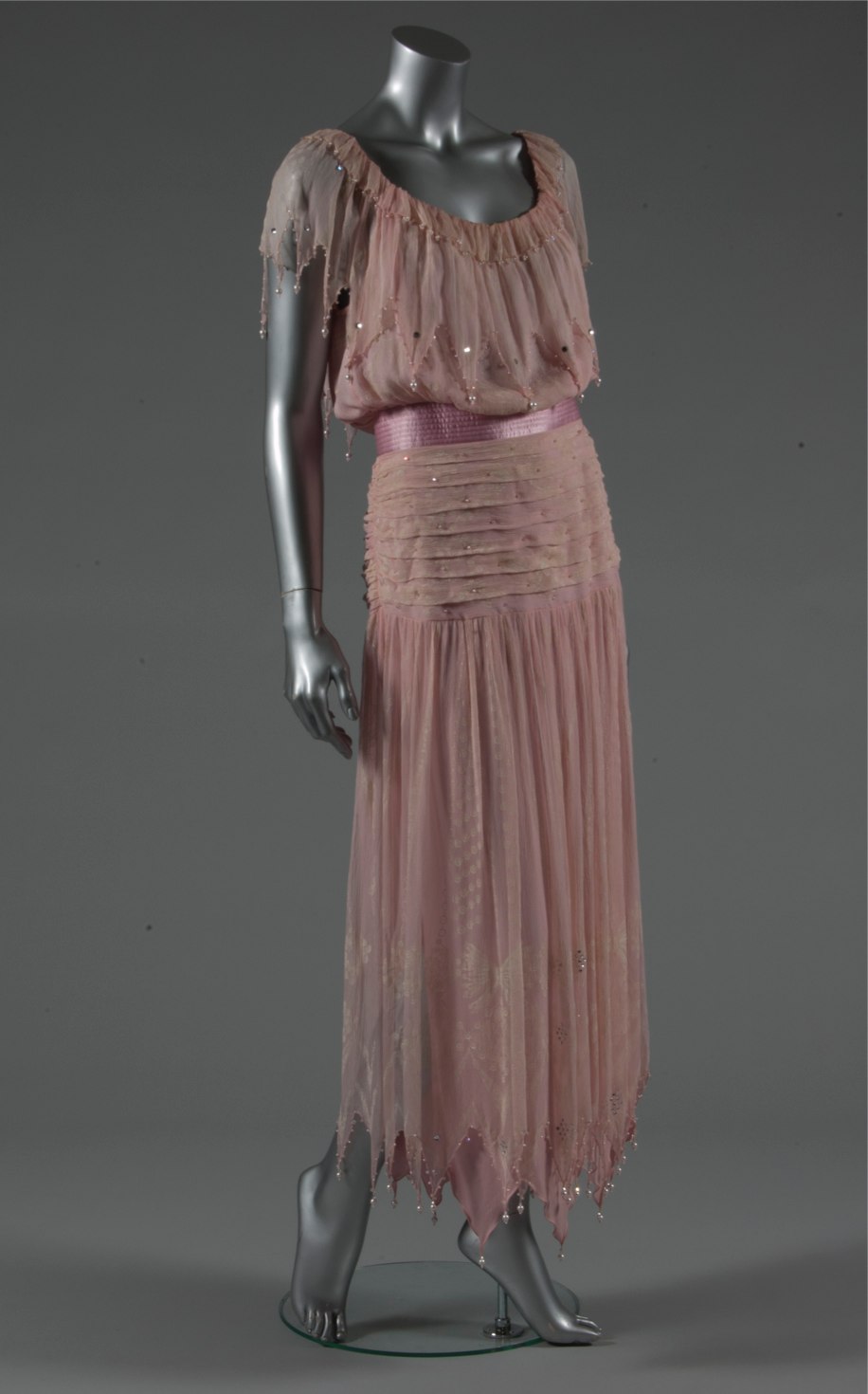 Lot 291 - Princess Diana's Zandra Rhodes pink chiffon Lot 291 - Princess Diana's Zandra Rhodes pink chiffon