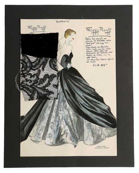 Lot 208 - Two Maggy Rouff watercolour sketches, the...