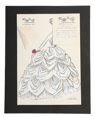 Lot 208 - Two Maggy Rouff watercolour sketches, the...