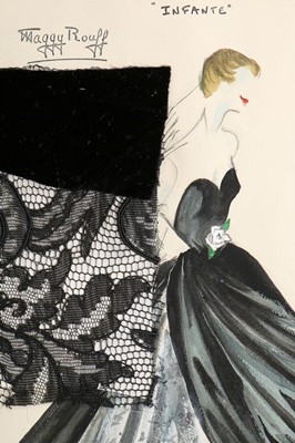Lot 208 - Two Maggy Rouff watercolour sketches, the...