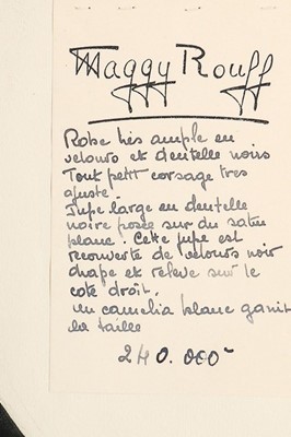 Lot 208 - Two Maggy Rouff watercolour sketches, the...