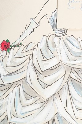 Lot 208 - Two Maggy Rouff watercolour sketches, the...