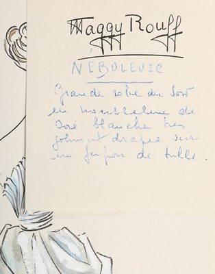 Lot 208 - Two Maggy Rouff watercolour sketches, the...