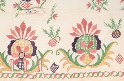 Lot 90 - A pair of embroidered but un-cut waistcoat...