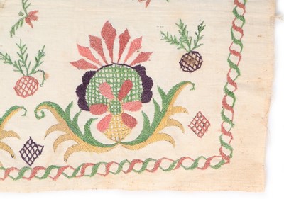 Lot 90 - A pair of embroidered but un-cut waistcoat...