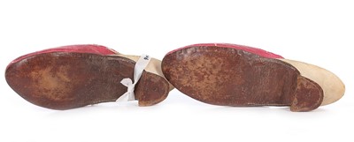 Lot 65 - A pair of pink leather ladies mules, circa...