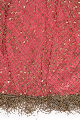 Lot 96 - A large sequined gilt mesh bag, early 19th...