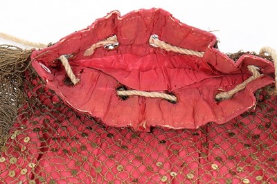 Lot 96 - A large sequined gilt mesh bag, early 19th...