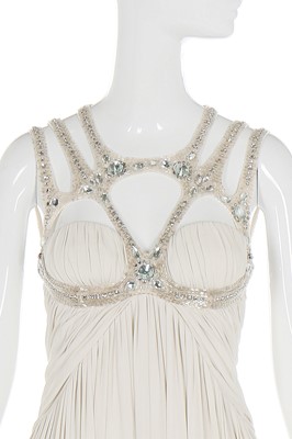 Lot 40 - Alexander McQueen ivory jersey evening gown, 'Neptune', Spring-Summer 2006