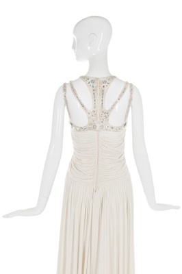 Lot 40 - Alexander McQueen ivory jersey evening gown, 'Neptune', Spring-Summer 2006