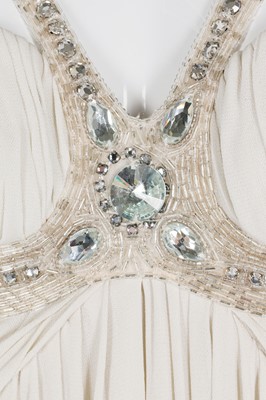 Lot 40 - Alexander McQueen ivory jersey evening gown, 'Neptune', Spring-Summer 2006