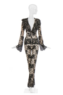 Lot 43 - Alexander McQueen black lace jumpsuit, 'Widows of Culloden', Autumn-Winter 2006-07